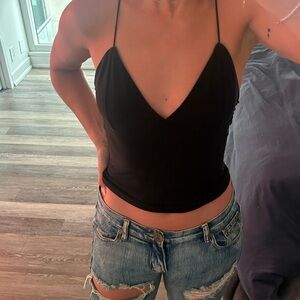 Black Halter Top